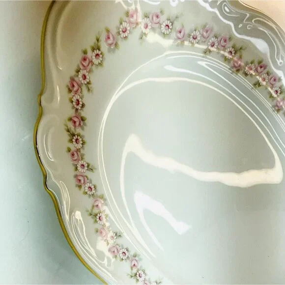 Vintage MITTERTEICH LADY BEATRICE 12.5" Oval Serving Platter Gilded Rims Germany - Picture 8 of 16